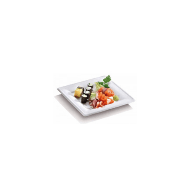 Assiette pulpe carrée blanche 26x26
