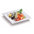 Assiette pulpe carrée blanche 26x26